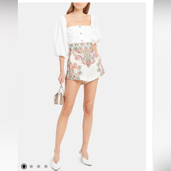 Zimmermann Paisley belted Shorts